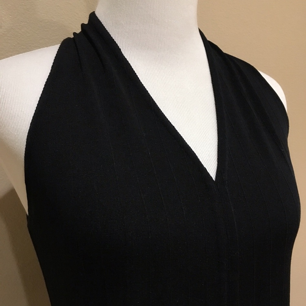 Rainbow Club V-Neck Mock Neck Black Tank Top
